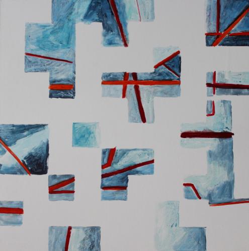 M.Kawecka-Smolinska Maze2 60x60cm oil-on-canvas 2017